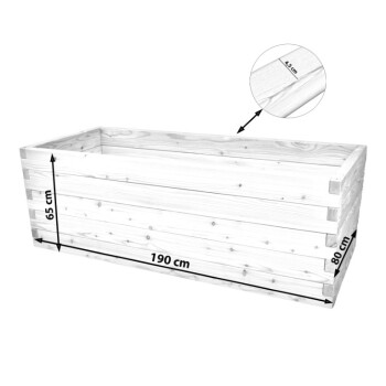 Holzhochbeet STARTER Set - L�rche Gr��e 4 Plus - H�he 65cm