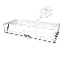 Holzhochbeet PREMIUM Set - "Lärche" Größe 4 Plus - Höhe 39cm