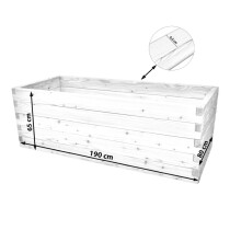 Holzhochbeet PREMIUM Set - "Lärche" Größe 4 Plus - Höhe 65cm