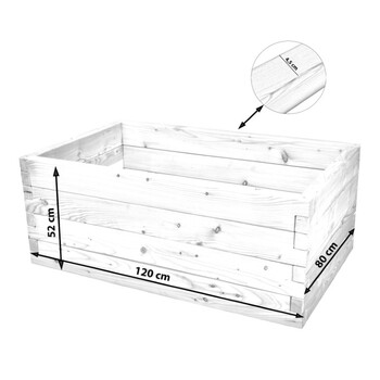 Hochbeet L�rche Gr��e 5 - 120x80x52cm