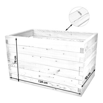 Hochbeet L�rche Gr��e 5 - 120x80x78cm