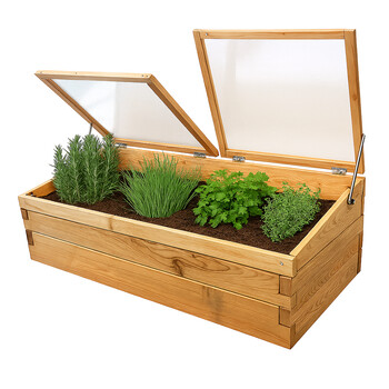 Hochbeet-Fr�hbeet Set L�rche 130x60cm