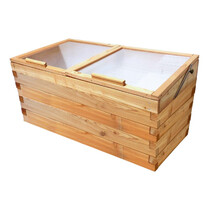 Hochbeet-Fr�hbeet Set L�rche 130x60cm - H�he 61cm