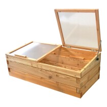 Hochbeet-Frühbeet Set "Lärche" 130x60cm - Höhe 74cm