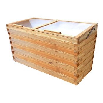 Hochbeet-Fr�hbeet Set L�rche 130x60cm - H�he 100cm