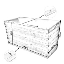 Hochbeet-Frühbeet Set "Lärche" 130x60cm - Höhe 100cm