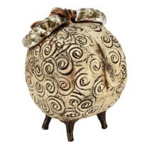 Außenkeramik handgemacht Dolli Gold