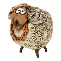 Außenkeramik handgefertigt Berta Bronze