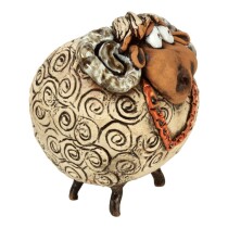 Außenkeramik handgefertigt Berta Bronze