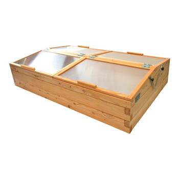 Hochbeet-Fr�hbeet Set L�rche 190x120xcm