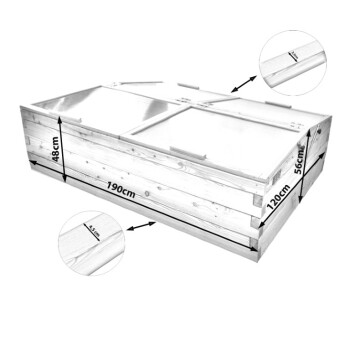 Hochbeet-Fr�hbeet Set L�rche 190x120cm - H�he 48cm