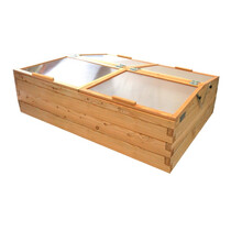 Hochbeet-Fr�hbeet Set L�rche 190x120cm - H�he 48cm