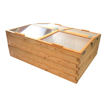 Hochbeet-Fr�hbeet Set L�rche 190x120cm - H�he 61cm