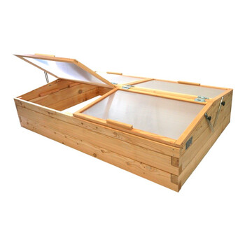 Hochbeet-Fr�hbeet Set L�rche 190x120cm - H�he 74cm