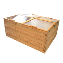 Hochbeet-Fr�hbeet Set L�rche 190x120cm - H�he 74cm