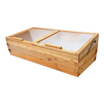 Hochbeet-Fr�hbeet Set L�rche 130x60cm - H�he 35cm