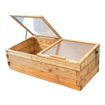 Hochbeet-Frühbeet Set "Lärche" 130x60cm - Höhe 35cm