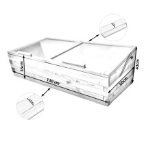 Hochbeet-Frühbeet Set "Lärche" 130x60cm - Höhe 35cm