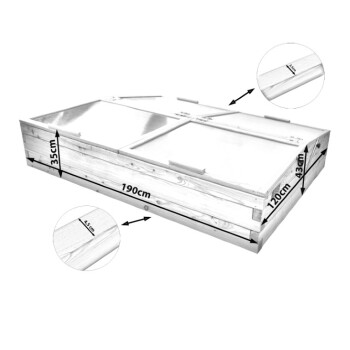 Hochbeet-Fr�hbeet Set L�rche 190x120cm - H�he 35cm