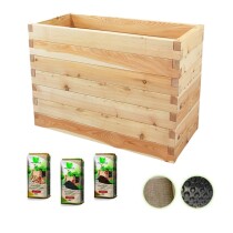 Hochbeet "Lärche" 130x60cm - Premium-Set -...
