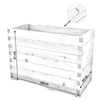 Hochbeet "Lärche" 130x60cm - Premium-Set - 91cm Höhe