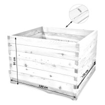 Hochbeet "Lärche" 130x120cm - Starter-Set - 91cm Höhe