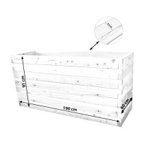 Hochbeet "Lärche" 190x60cm - Premium-Set - 91cm Höhe