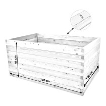 Hochbeet "Lärche" 190x120cm - Premium-Set - 91cm Höhe